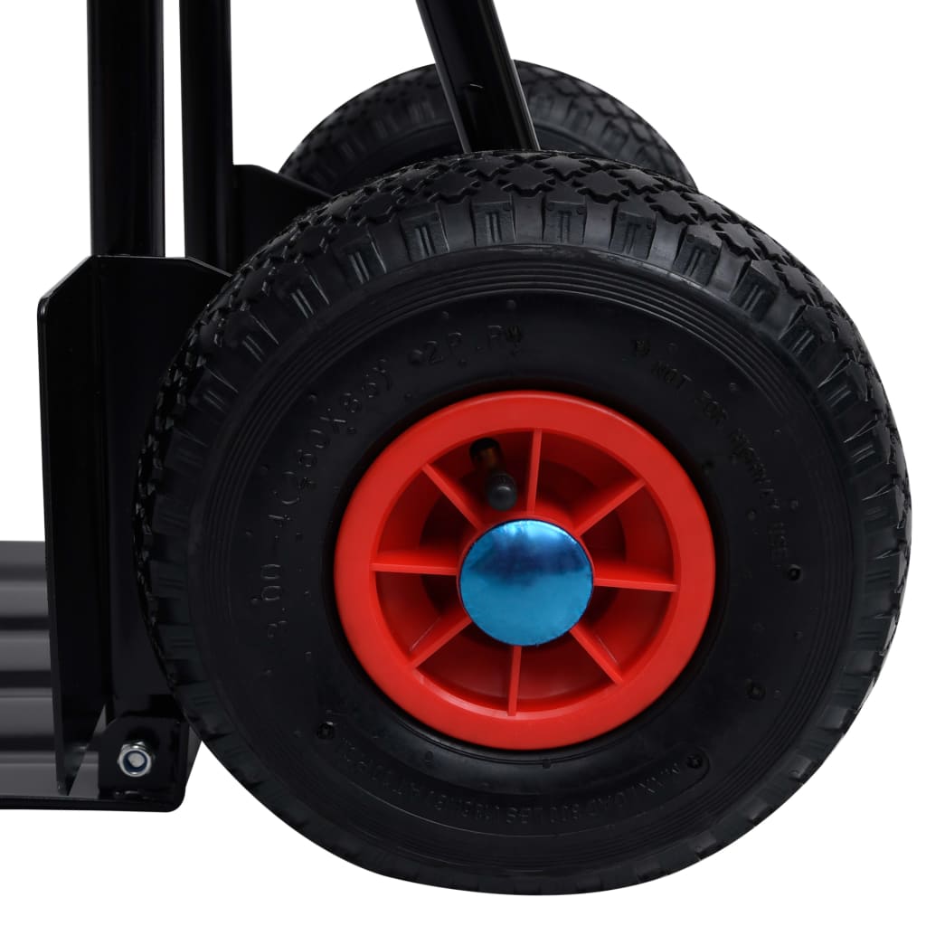 vidaXL Teleskop-Sackkarre 200 kg Schwarz und Rot