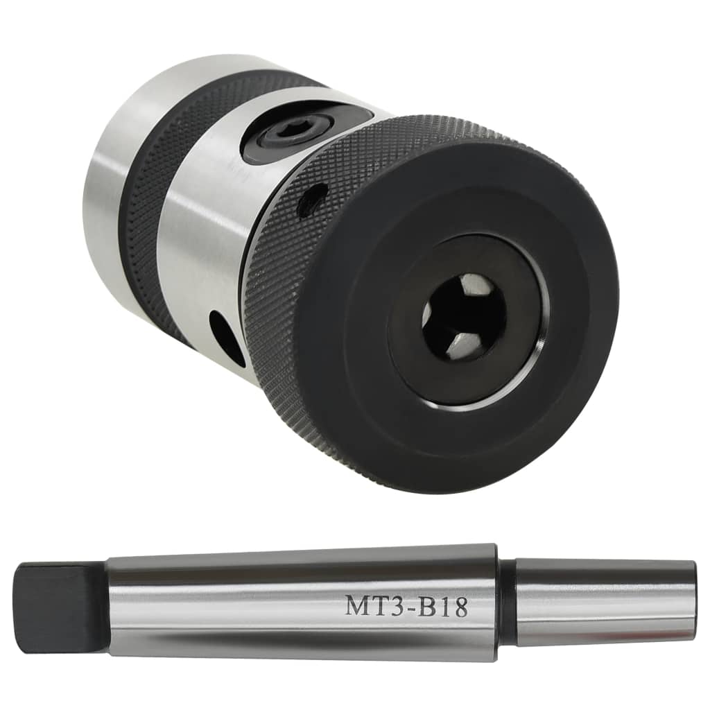 vidaXL Bohrfutter B18 mit MT3-Schaft für Innengewinde M3-M16