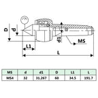 vidaXL Zentrierspitze MT4