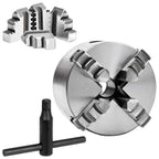 vidaXL 4-Backen-Drehfutter Selbstzentrierend 80 mm Stahl