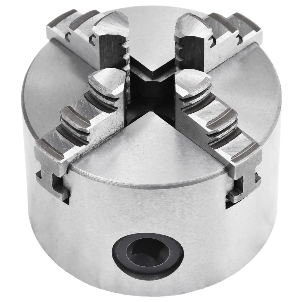 vidaXL 4-Backen-Drehfutter Selbstzentrierend 80 mm Stahl