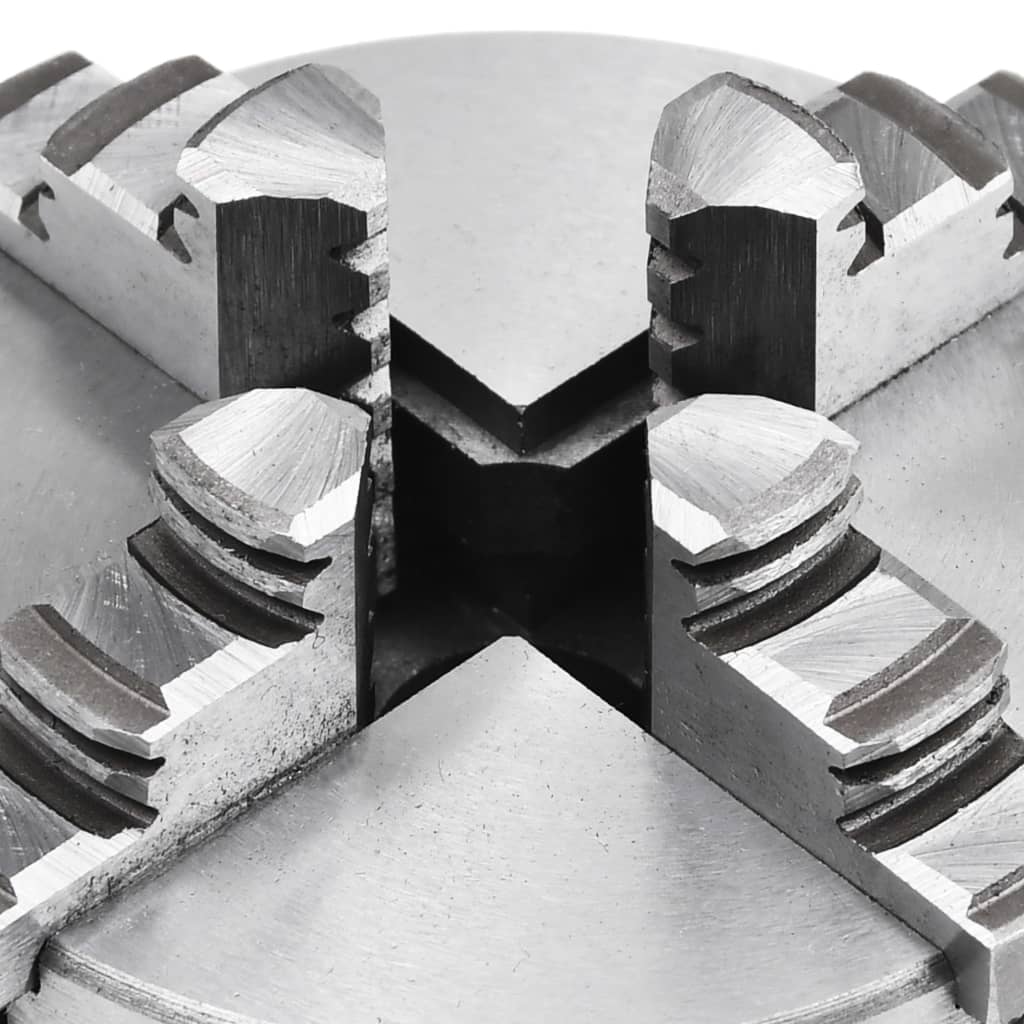 vidaXL 4-Backen-Drehfutter Selbstzentrierend 80 mm Stahl