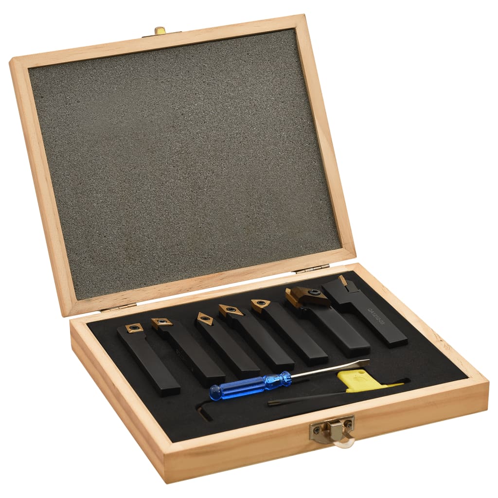 vidaXL 12-tlg. Drehmeißel-Set mit Wendeplatten 8x8 mm 70 mm