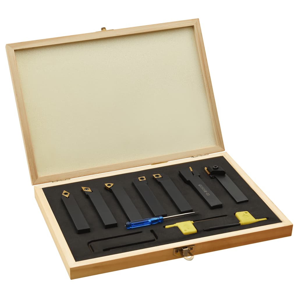 vidaXL 12-tlg. Drehmeißel-Set mit Wendeplatten 8x8 mm 70 mm