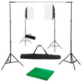 vidaXL Fotostudio-Set mit Softboxen und Hintergrundsystem