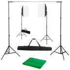 vidaXL Fotostudio-Set mit Softboxen und Hintergrundsystem