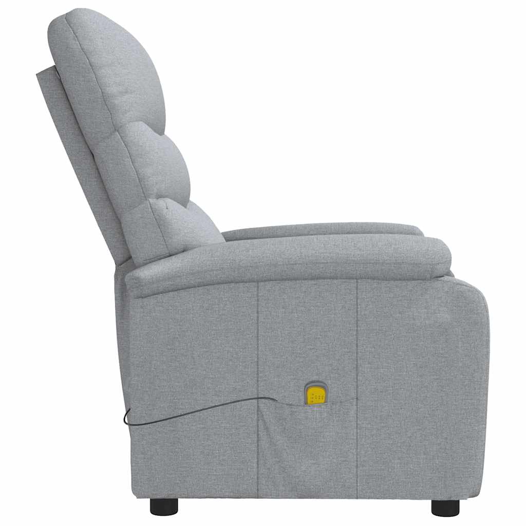 vidaXL Massagesessel Hellgrau Stoff