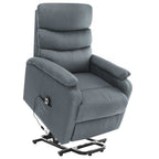 vidaXL Massagesessel mit Aufstehhilfe Hellgrau Stoff