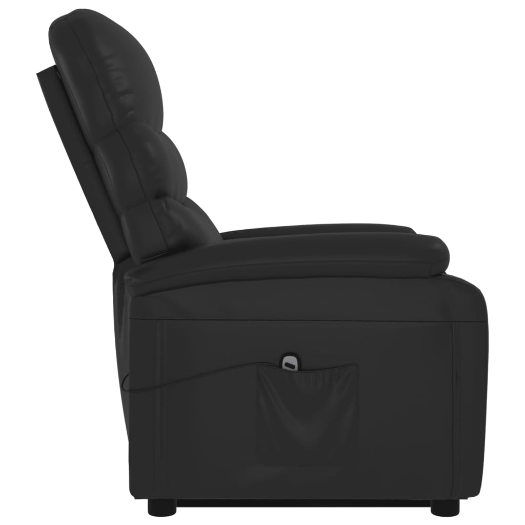 vidaXL Aufstehsessel Schwarz Kunstleder
