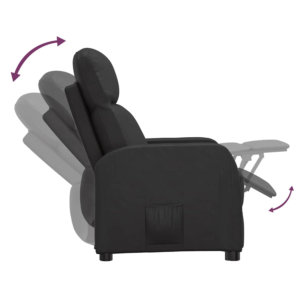 vidaXL Relaxsessel Schwarz Kunstleder