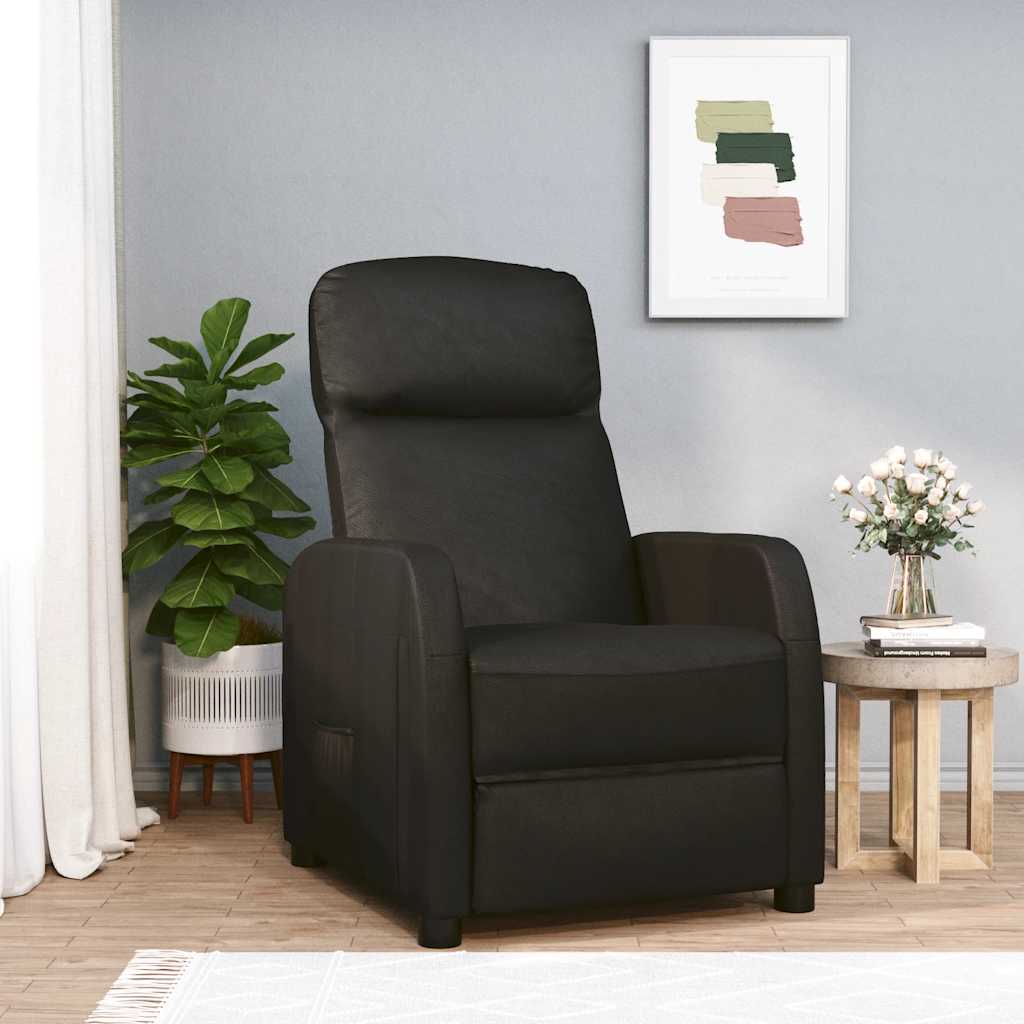 vidaXL Relaxsessel Schwarz Kunstleder