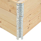 vidaXL Hochbeete 3 Stk. Kiefer Massivholz