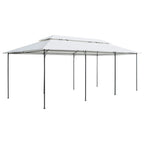 vidaXL Pavillon mit Vorhängen 600x298x270 cm Weiß 180g/m²