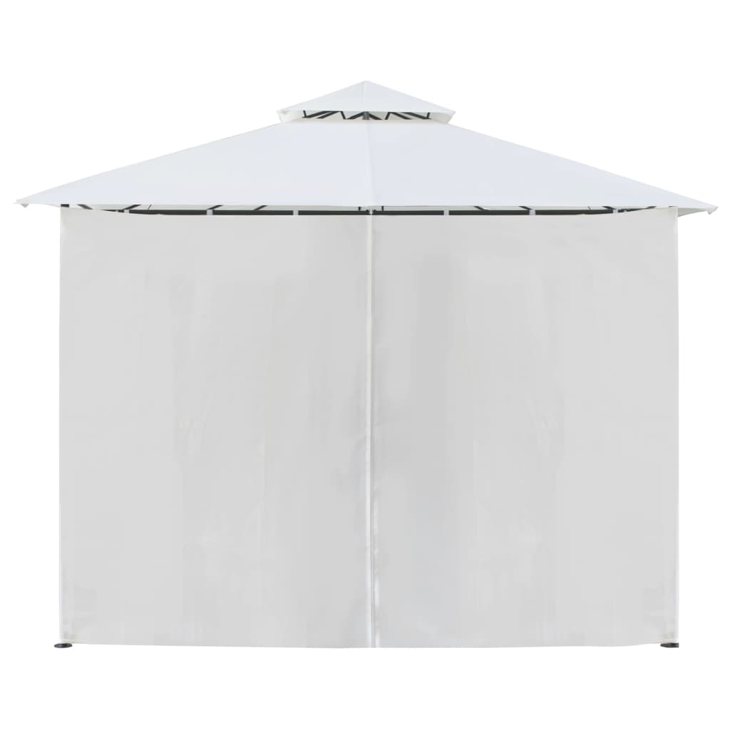vidaXL Pavillon mit Vorhängen 600x298x270 cm Weiß 180g/m²