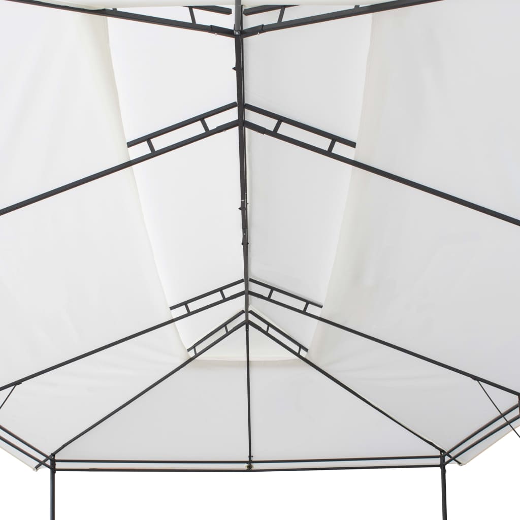 vidaXL Pavillon mit Vorhängen 600x298x270 cm Weiß 180g/m²