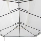 vidaXL Pavillon mit Vorhängen 600x298x270 cm Weiß 180g/m²