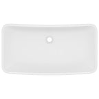 vidaXL Luxus-Waschbecken Rechteckig Matt Weiß 71x38 cm Keramik