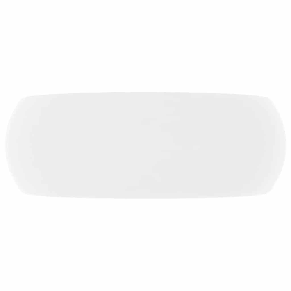 vidaXL Luxuriöses Waschbecken Rund Matt Weiß 40x15 cm Keramik