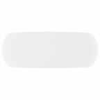 vidaXL Luxuriöses Waschbecken Rund Matt Weiß 40x15 cm Keramik