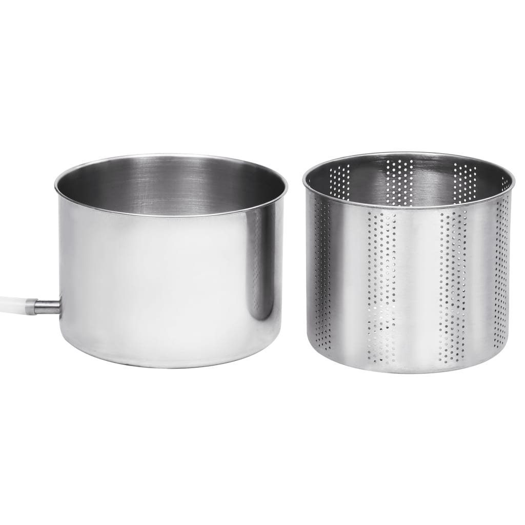 vidaXL Obst- und Weinpresse Edelstahl 6 L