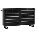 vidaXL Werkstattwagen mit 5 Schubladen Schwarz 69x33x77 cm Stahl