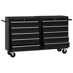 vidaXL Werkstattwagen mit 5 Schubladen Schwarz 69x33x77 cm Stahl