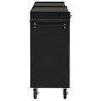 vidaXL Werkstattwagen mit 5 Schubladen Schwarz 69x33x77 cm Stahl