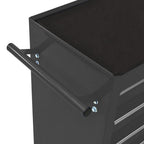 vidaXL Werkstattwagen mit 5 Schubladen Schwarz 69x33x77 cm Stahl