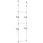 vidaXL Teleskop-Garderobe mit Stangen Aluminium