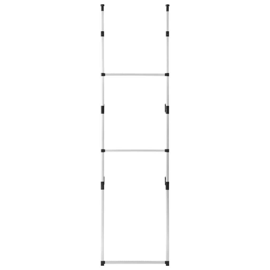vidaXL Teleskop-Garderobe mit Stangen Aluminium