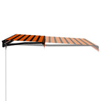 vidaXL Markise Manuell Einziehbar LED Orange & Braun