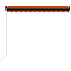 vidaXL Markise Manuell Einziehbar LED Orange & Braun
