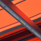 vidaXL Markise Manuell Einziehbar LED Orange & Braun