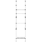 vidaXL Teleskop-Garderobe mit Stangen und Regal Aluminium