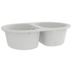 vidaXL Küchenspüle Weiß 78 x 47 x 20,5 cm Granit