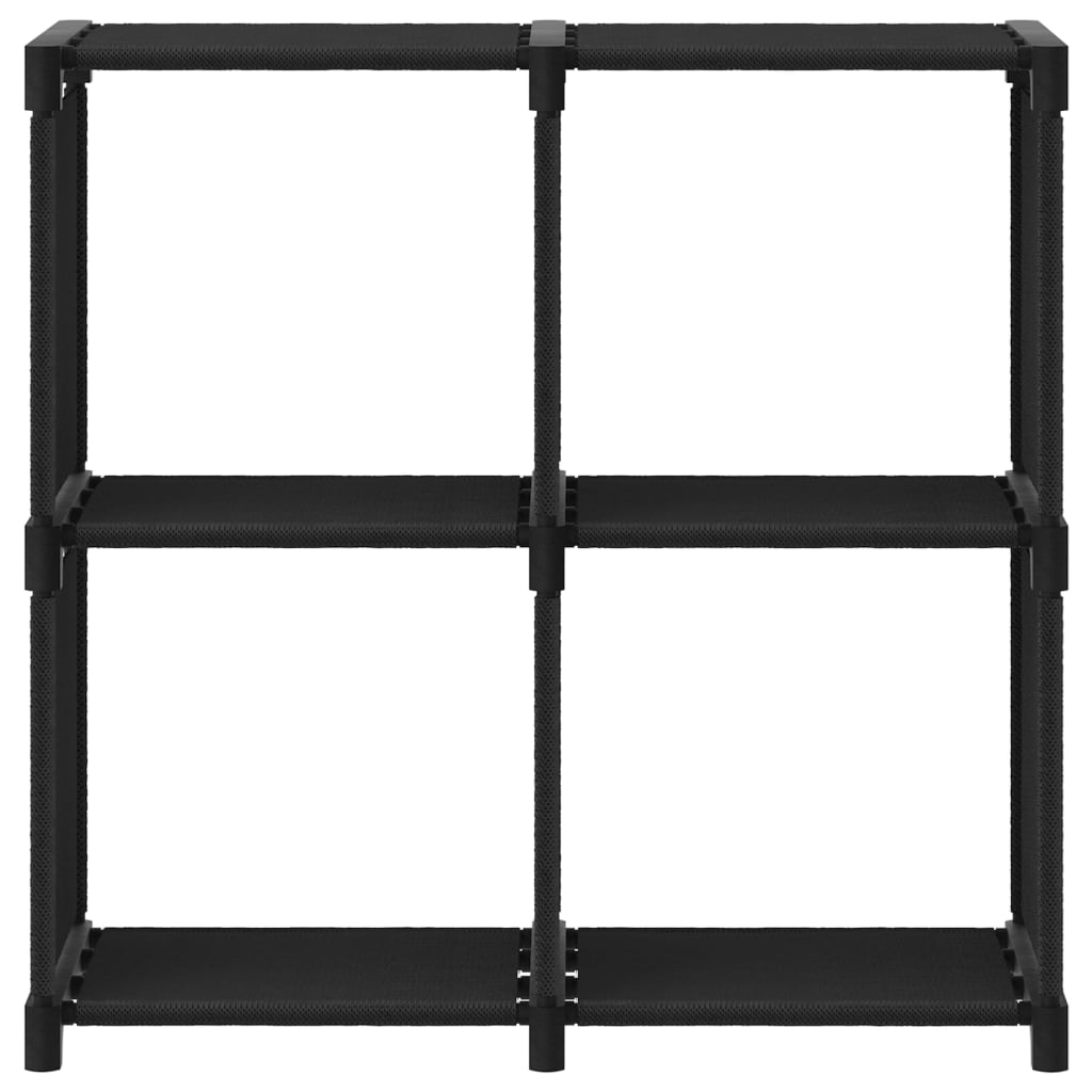 vidaXL Würfel-Regal 4 Fächer Schwarz 69x30x72,5 cm Stoff