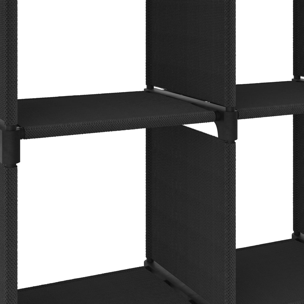 vidaXL Würfel-Regal 4 Fächer Schwarz 69x30x72,5 cm Stoff