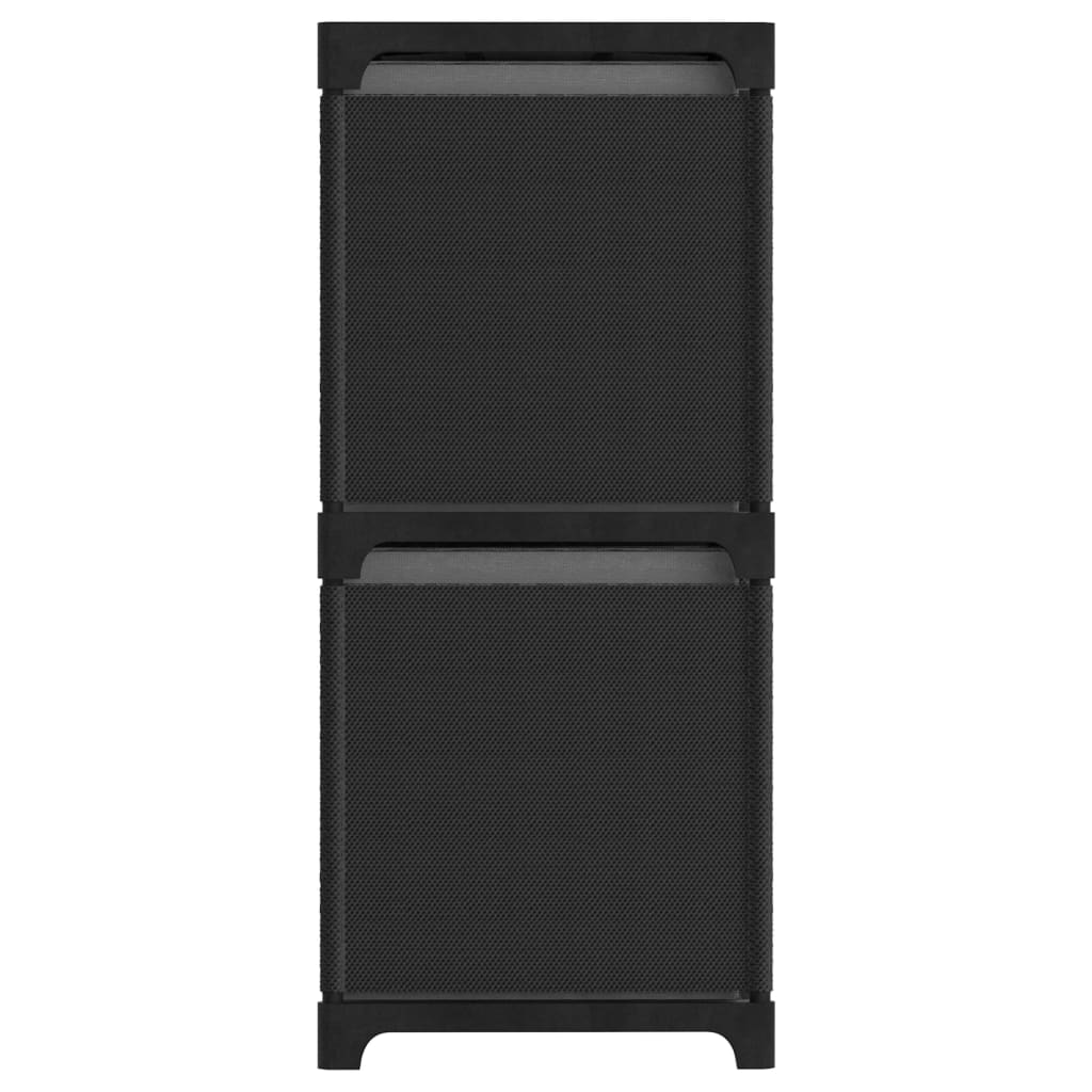 vidaXL Würfelregal mit 5 Boxen Schwarz 103x30x72,5 cm Stoff