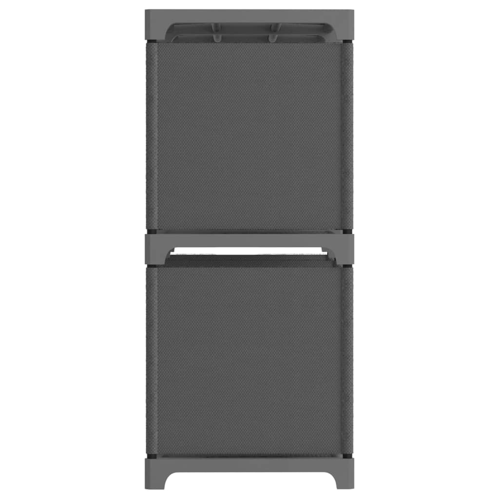 vidaXL Würfel-Regal 5 Fächer Grau 103x30x72,5 cm Stoff