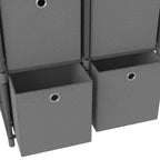 vidaXL Würfel-Regal mit Boxen 5 Fächer Grau 103x30x72,5 cm Stoff