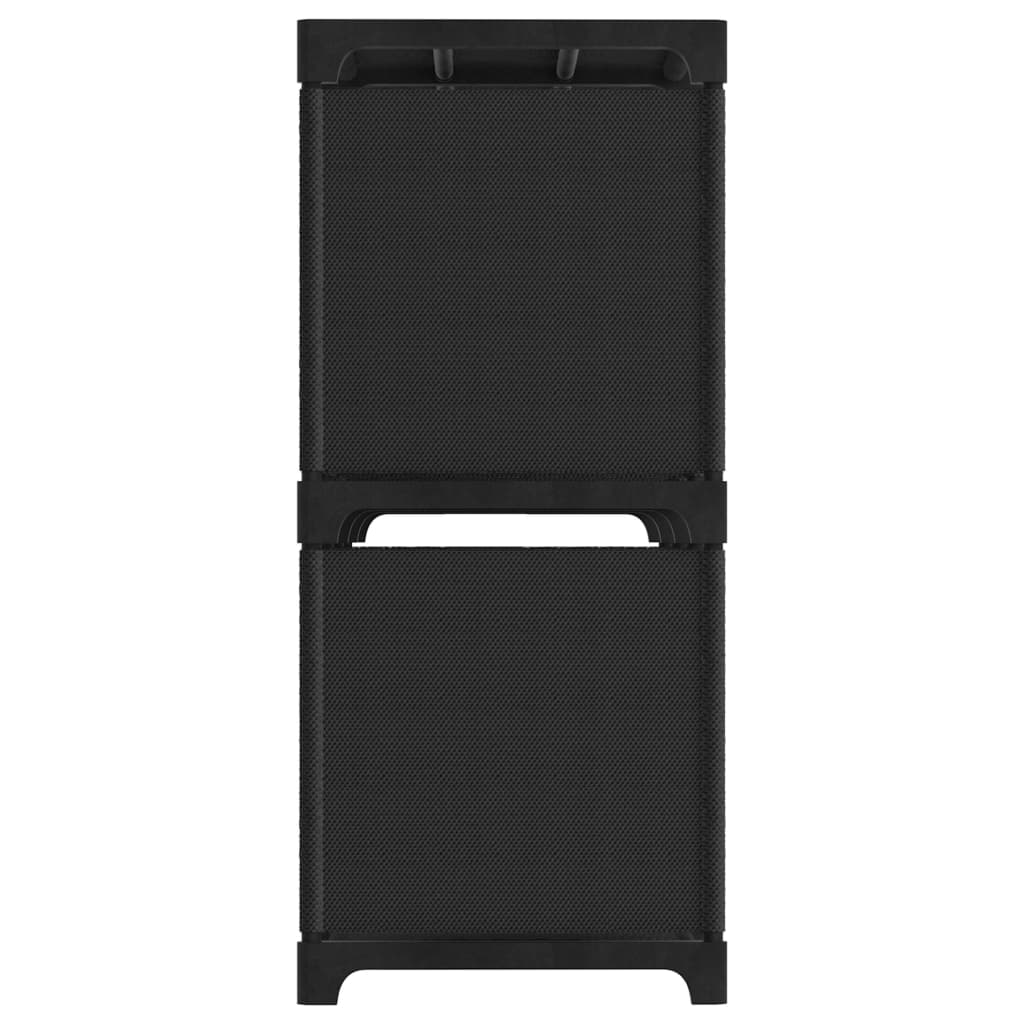 vidaXL Würfel-Regal 6 Fächer Schwarz 103x30x72,5 cm Stoff