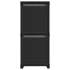 vidaXL Würfelregal mit 6 Boxen Schwarz 103x30x72,5 cm Stoff