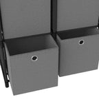 vidaXL Würfelregal mit 6 Boxen Schwarz 103x30x72,5 cm Stoff
