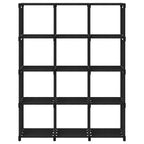 vidaXL Würfel-Regal 12 Fächer Schwarz 103x30x141 cm Stoff