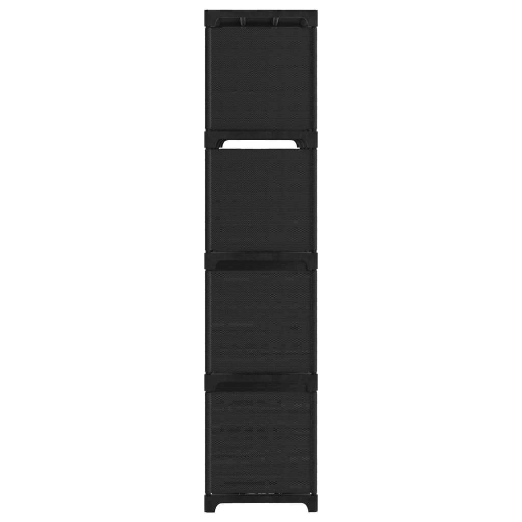 vidaXL Würfel-Regal 12 Fächer Schwarz 103x30x141 cm Stoff