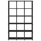 vidaXL Würfelregal mit 15 Fächern Schwarz 103x30x175,5 cm Stoff