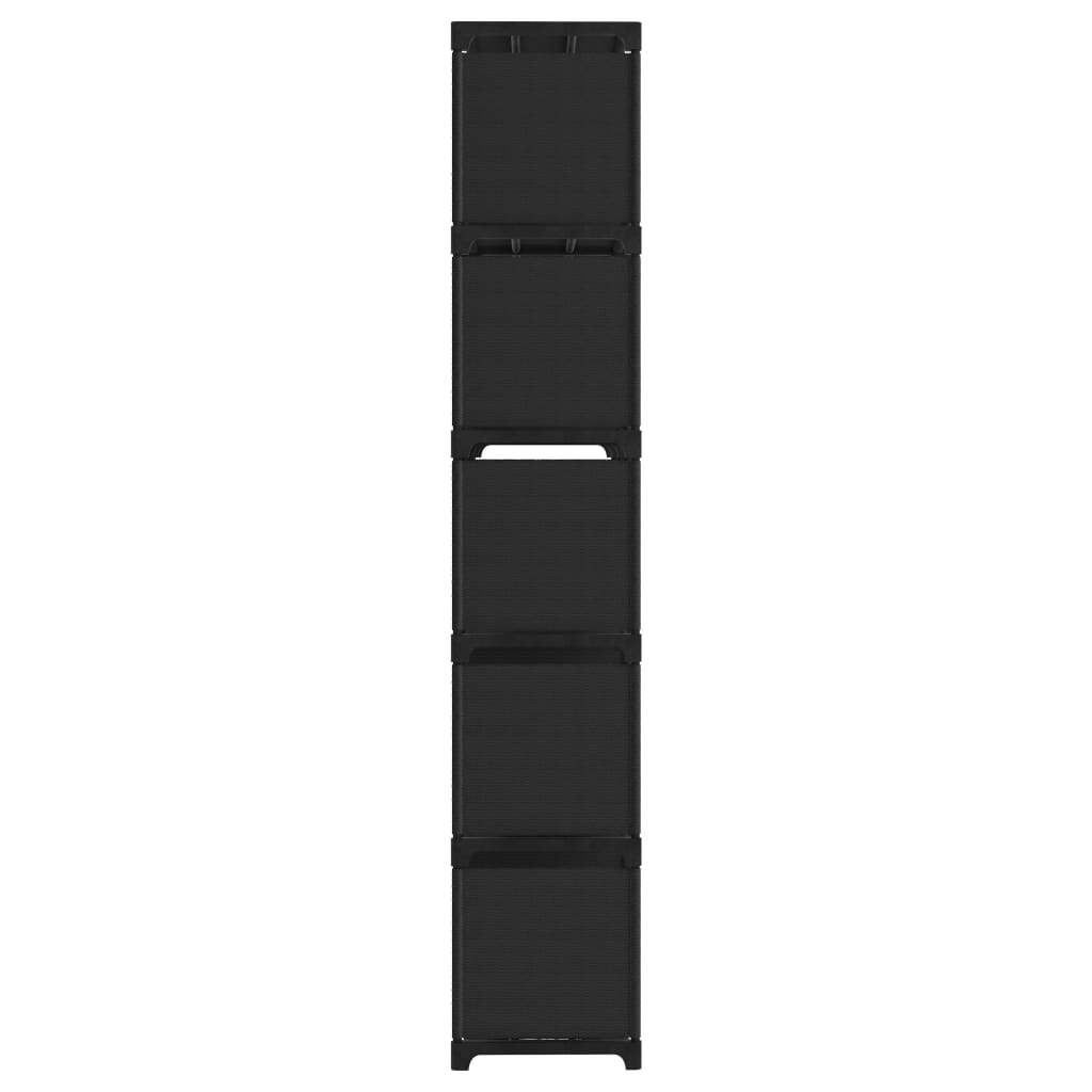 vidaXL Würfelregal mit 15 Fächern Schwarz 103x30x175,5 cm Stoff