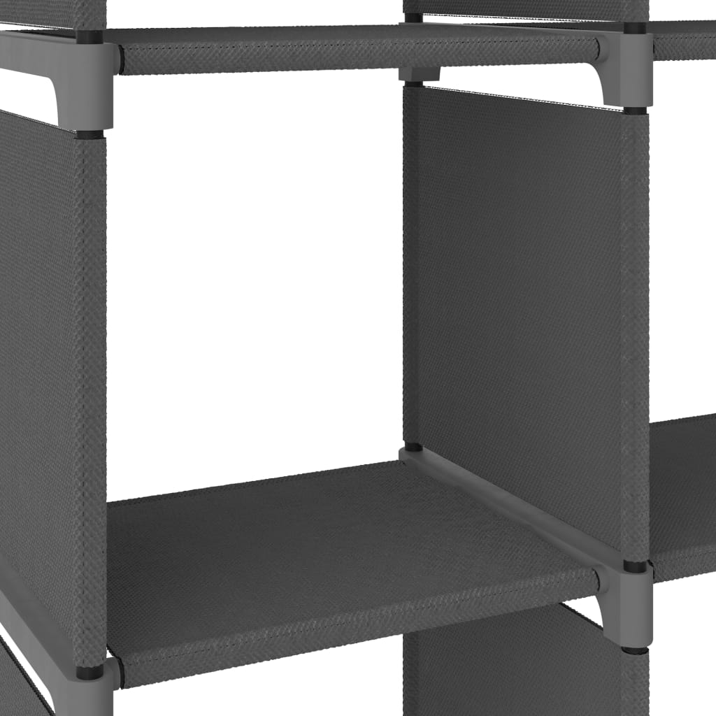 vidaXL Würfel-Regal 15 Fächer Grau 103x30x175,5 cm Stoff