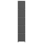 vidaXL Würfelregal mit 15 Boxen Grau 103x30x175,5 cm Stoff