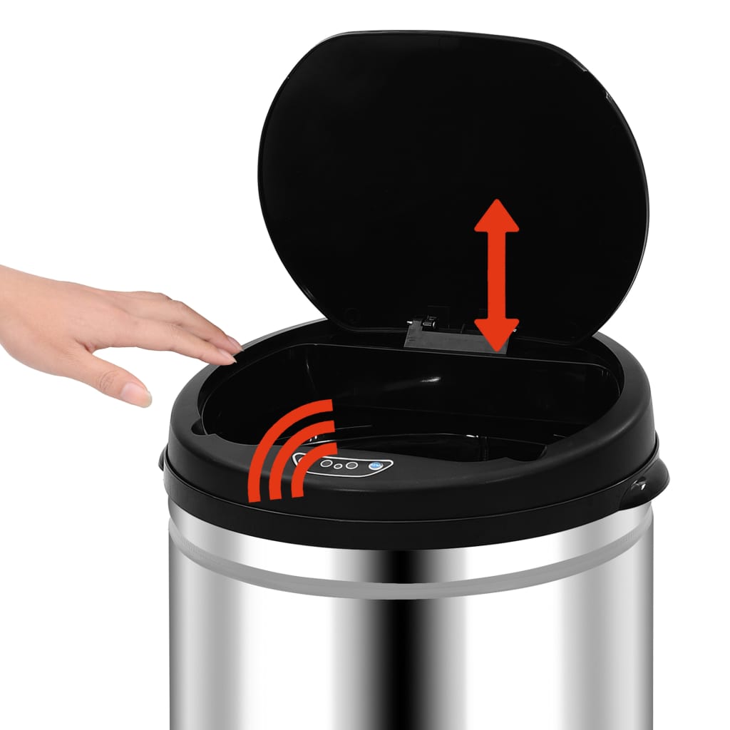 vidaXL Automatischer Sensor-Mülleimer 30 L Edelstahl